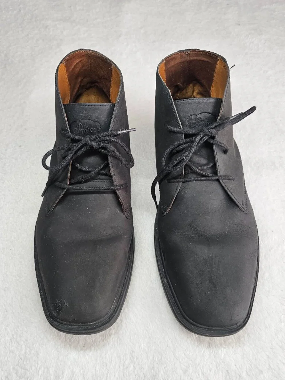 Dr. Comfort Ruk Men's Casual Boots in black leather